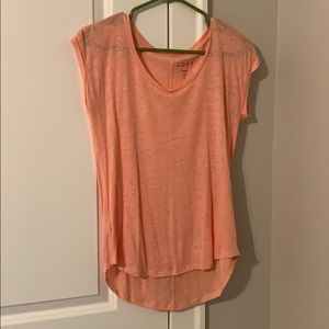 Linen t-shirt peachy pink